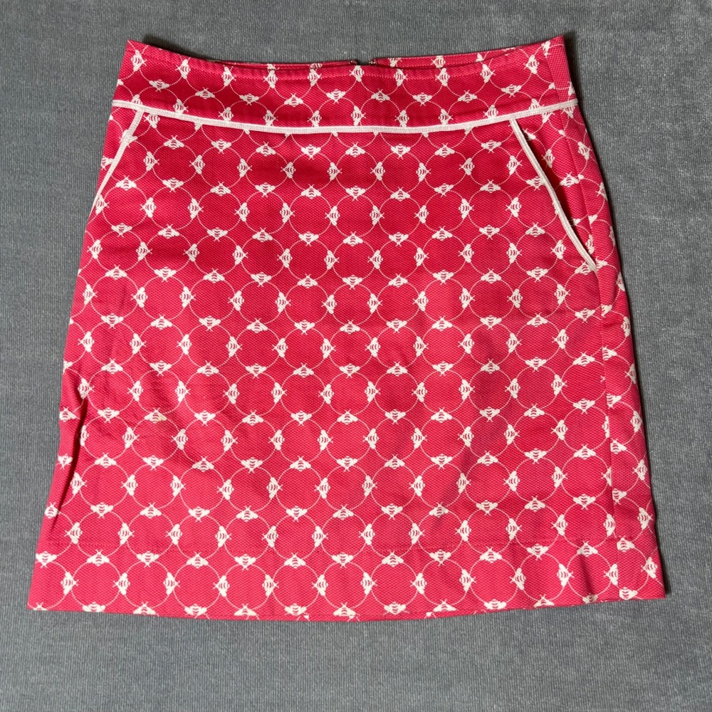 Talbots Pink Bee Lattice Pique A-Line Skirt Womens 4 Cotton Blend LK4974